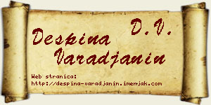 Despina Varađanin vizit kartica